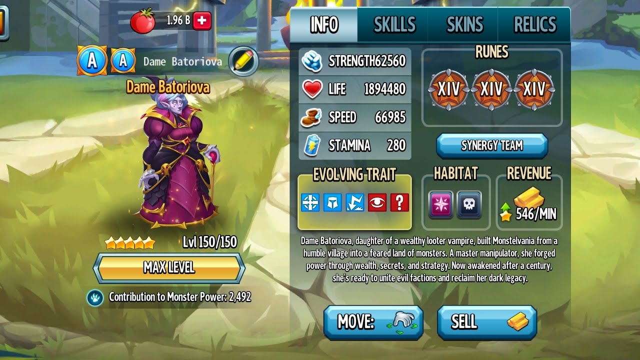 Hatching New Ancestor and testing her Dame Batoriova(Monsterlegends)