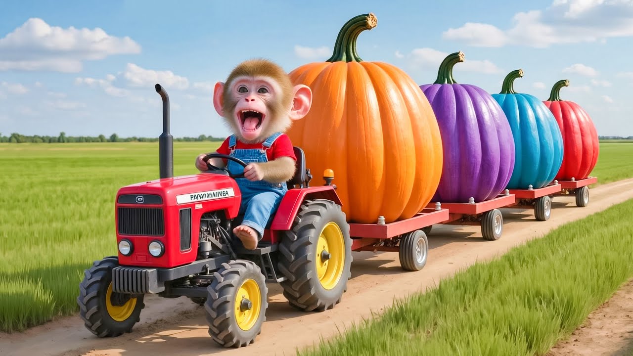 🔥🐒 Monkey NaNa&rsquo;s Giant Pumpkin Harvest Turns Into TOTAL CHAOS When Trouble Strikes! 😱🎃🚜