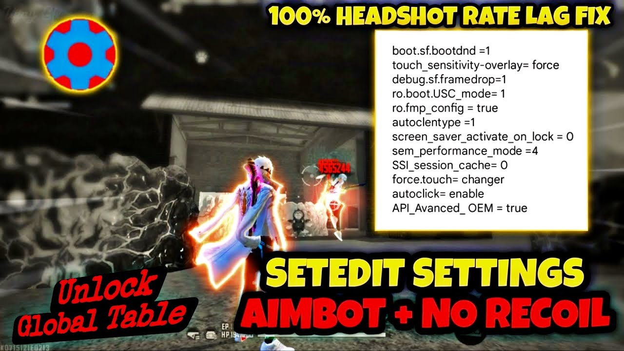 OB38 New Set Edit Headshot Command Increase Your Headshot Rate||😱🚩Unlock Global Table Full Tutorial🚩