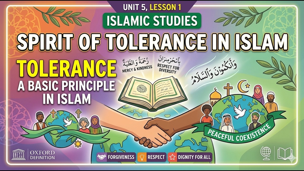 unit 5 lesson 1 Spirit of Tolerance in Islam الدرس الأول الوحدة الخامسة الصف الثاني الثانوي