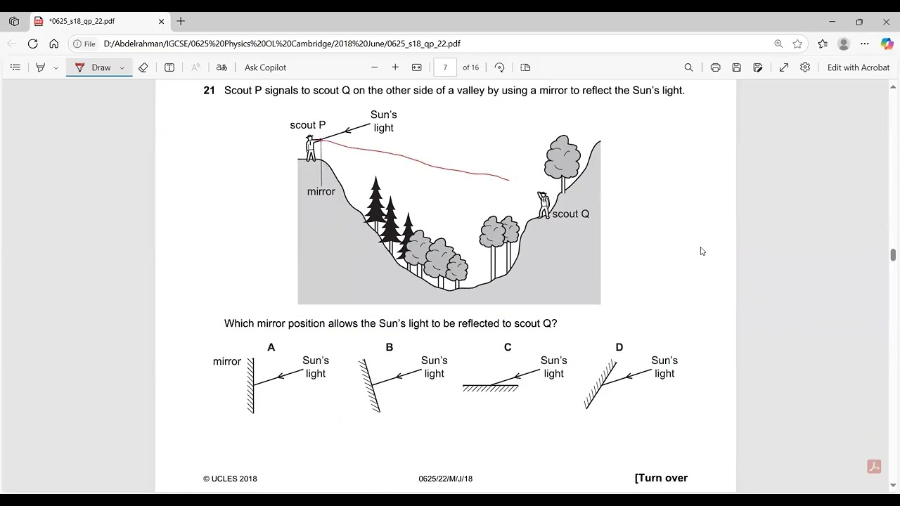 IGCSE Physics 0625/22/M/J/18