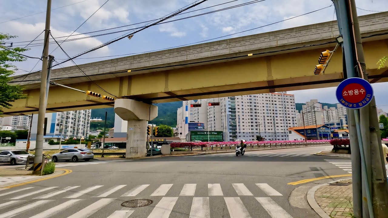 [4k] Cloudy Day Highway, Downtown Gimhae Ambience Driving | Busan - Gimhae #73