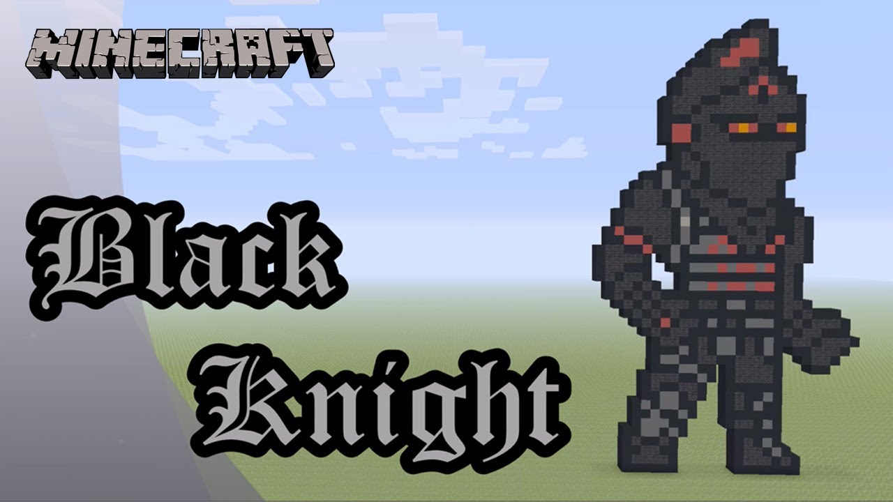 Minecraft: Pixel Art Tutorial and Showcase: Black Knight (Fortnite Battle Royale)