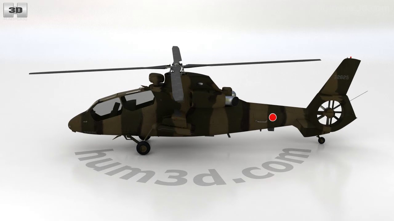 Kawasaki OH-1 3D model by 3DModels.org