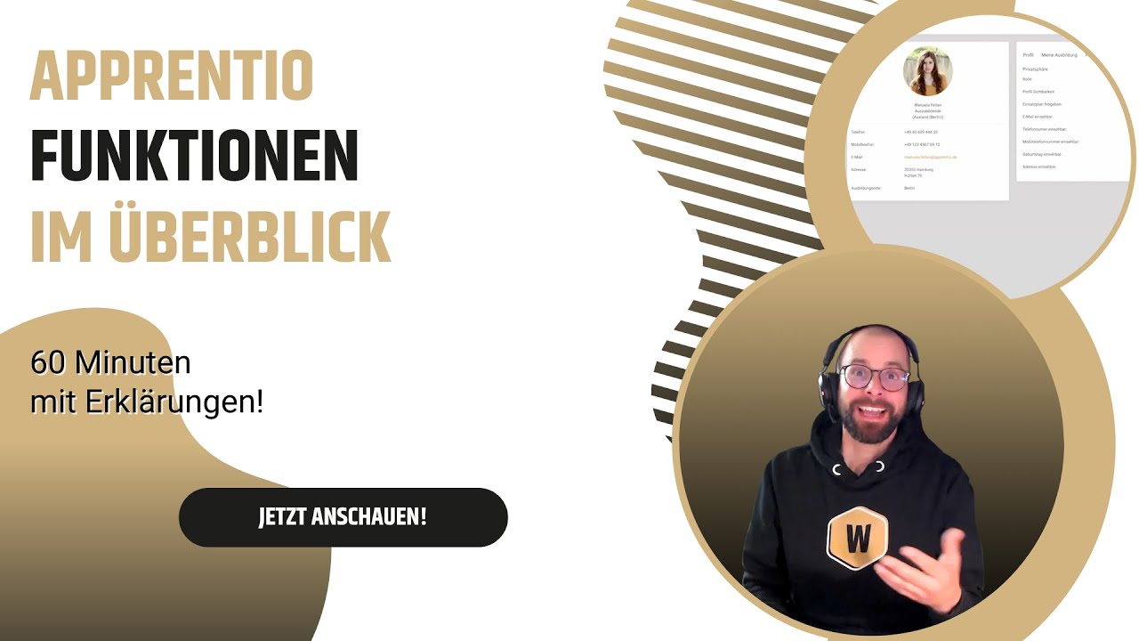 APPRENTIO Funktionen im &Uuml;berblick