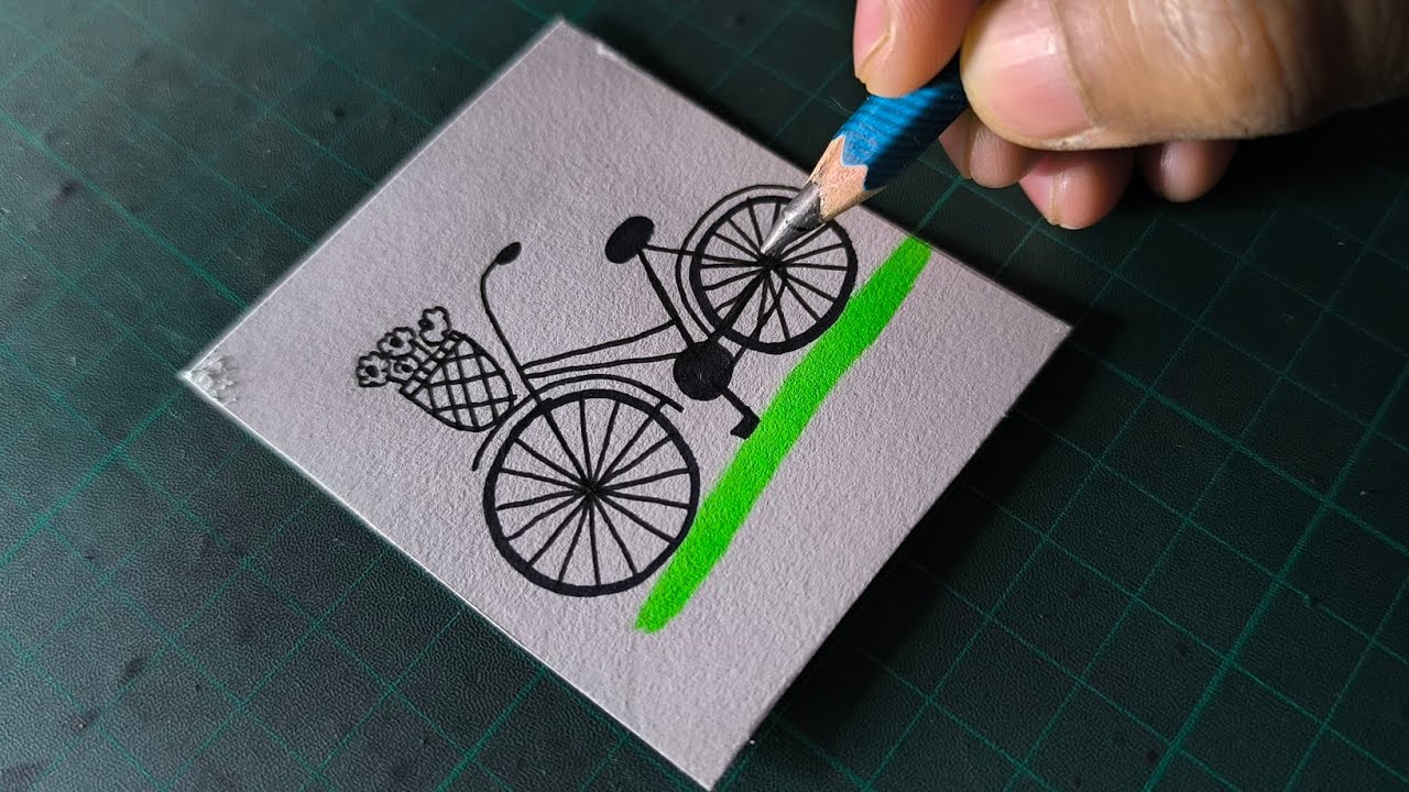 "Master the Perfect Cycle: Step-by-Step Drawing Tutorial for Beginners!"