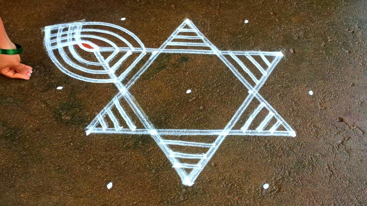 Thaimadham kolam|5*3 Thaipoosam kolam|Thaivelli kolam|Beautiful muggulu|easy star kolam|Superrangoli