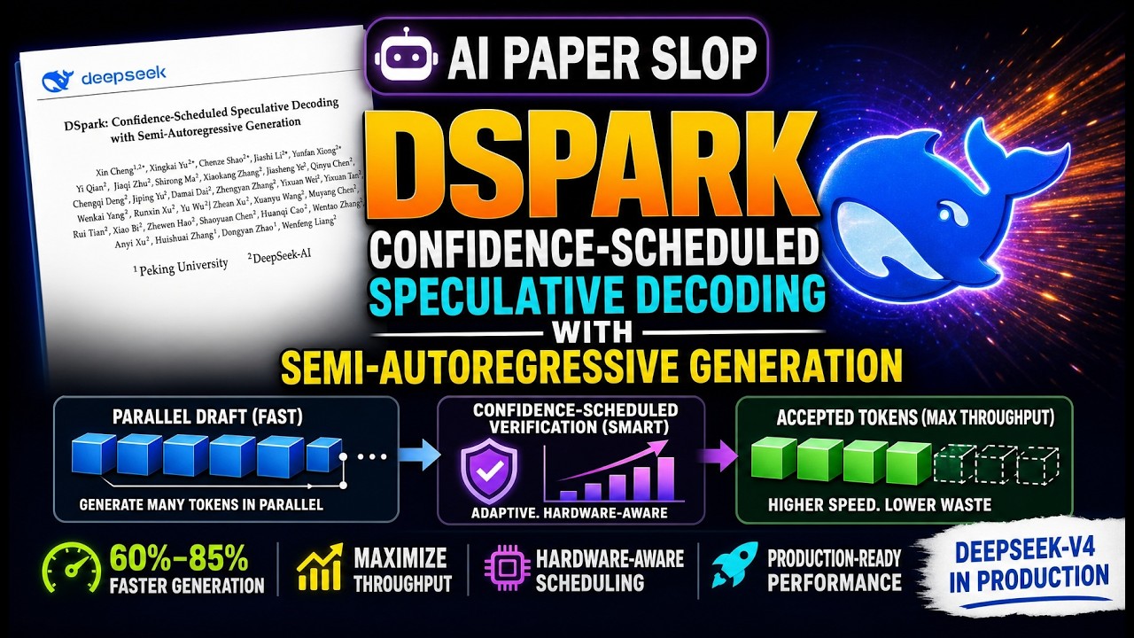 DSpark: спекулятивная декодировка с планированием достоверности и полуавторегрессионной генерацие...