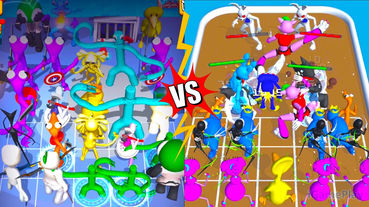 Color Friend vs 100 Doors Vs Blue Run And Merge Friends, Merge Battle Gameplay