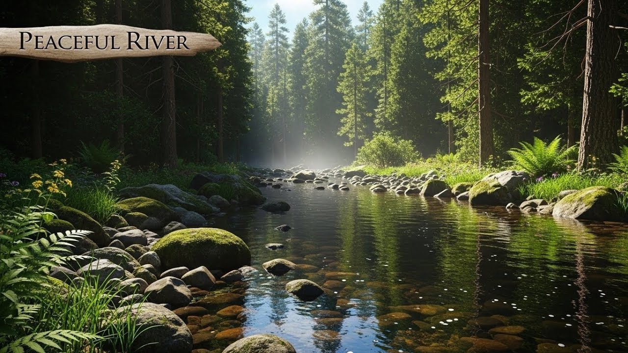 Tranquil River Flow 🌿 Soothing Nature Soundscape for Sleep and Stress Relief #473