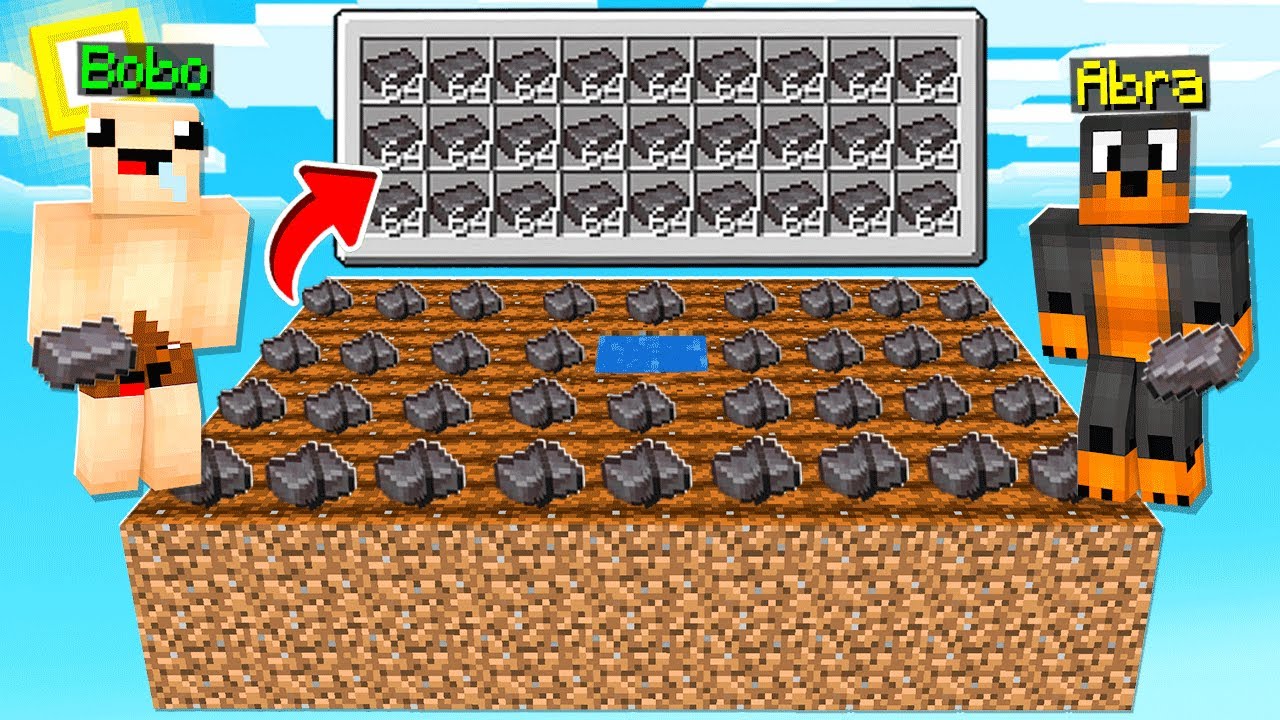 BOBO zrobił FARMĘ NETHERYTU jako PIERWSZY na JEDNYM BLOKU w Minecraft! 😱