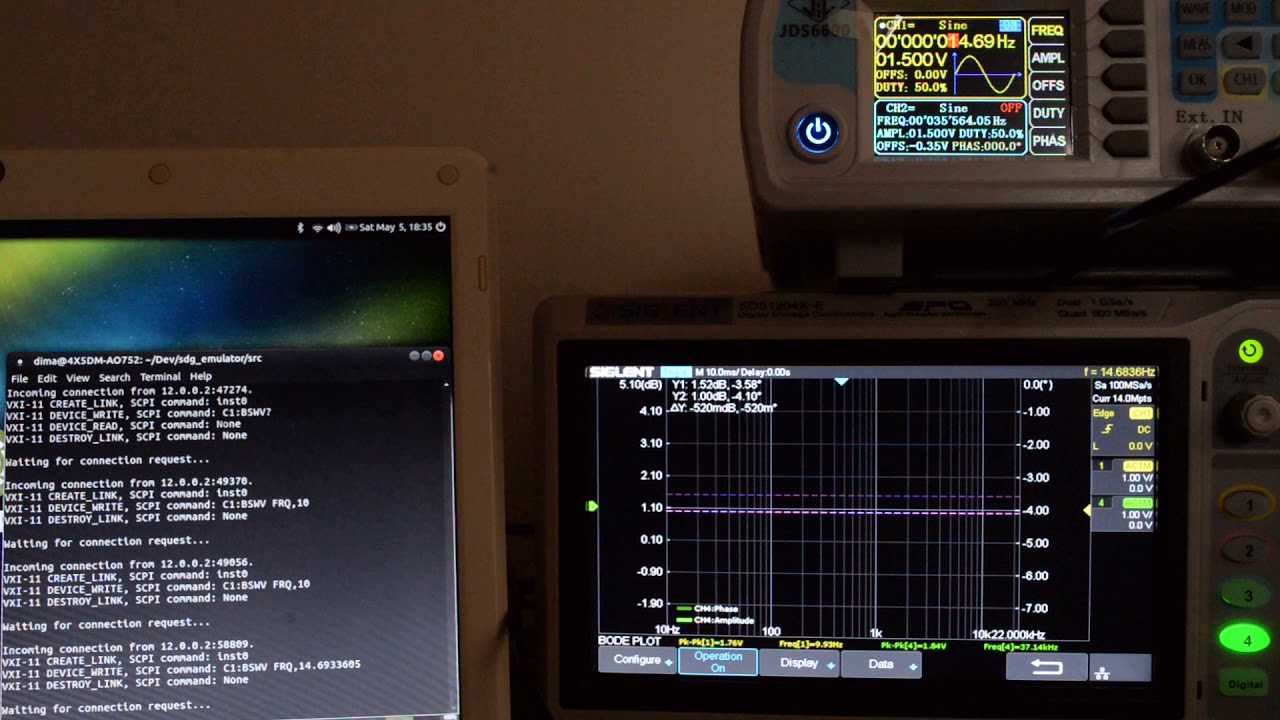 Siglent SDG1204X-E drawing Bode plot with a non-siglent AWG