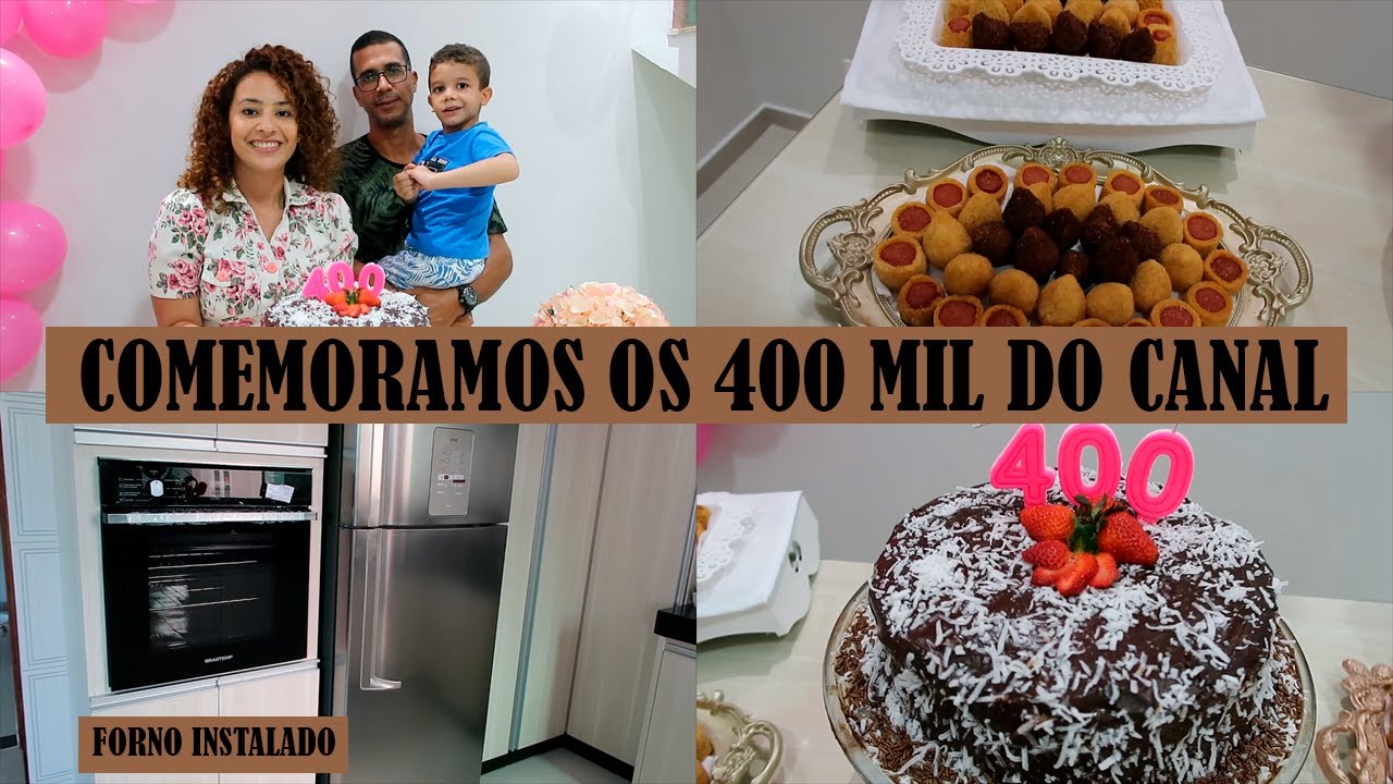 COMEMORANDO OS 400K DO CANAL, FIZ BOLO PRESTÍGIO + ESTREEI O FORNO