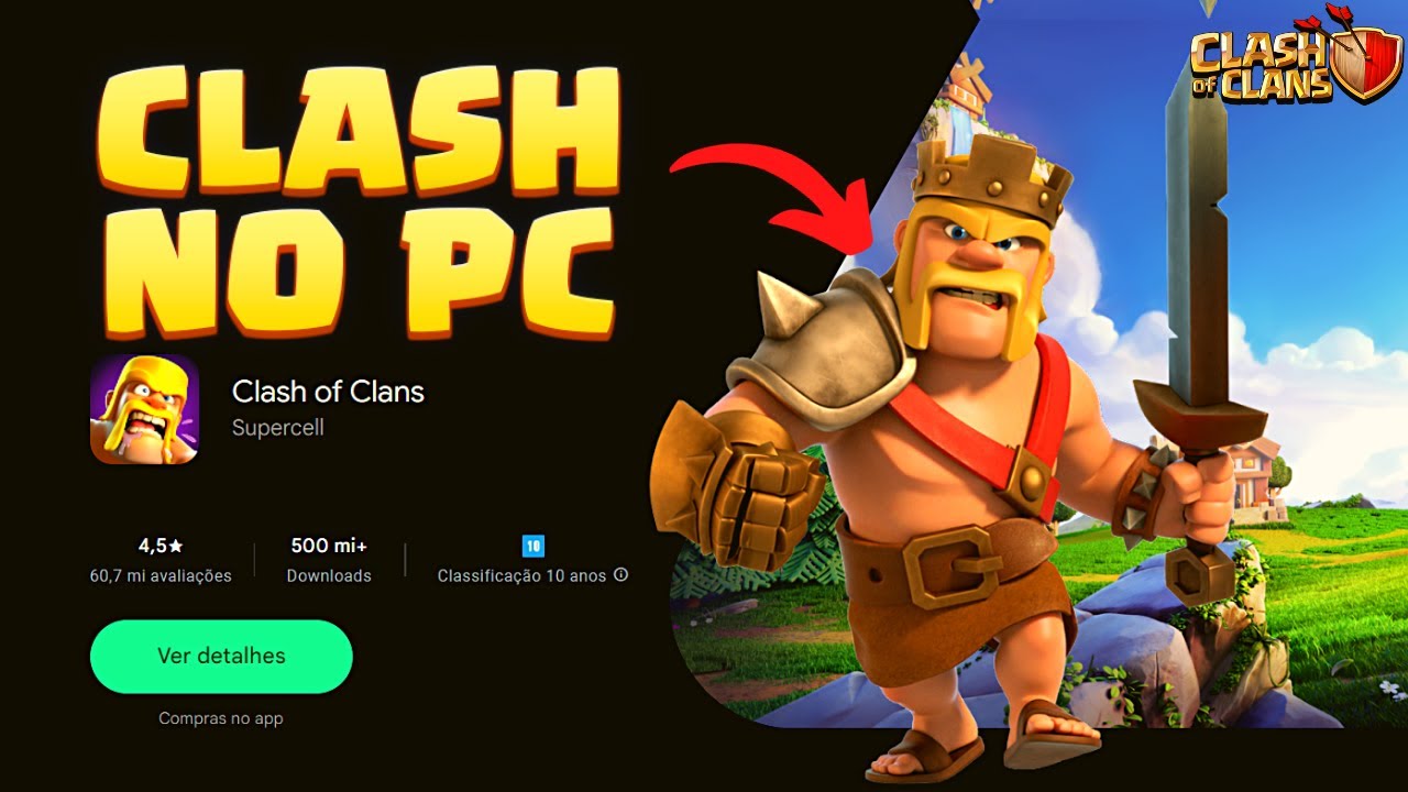 LAN&Ccedil;OU! COMO JOGAR CLASH OF CLANS NO COMPUTADOR DE MANEIRA SEGURA E APOIADA PELA SUPERCELL!
