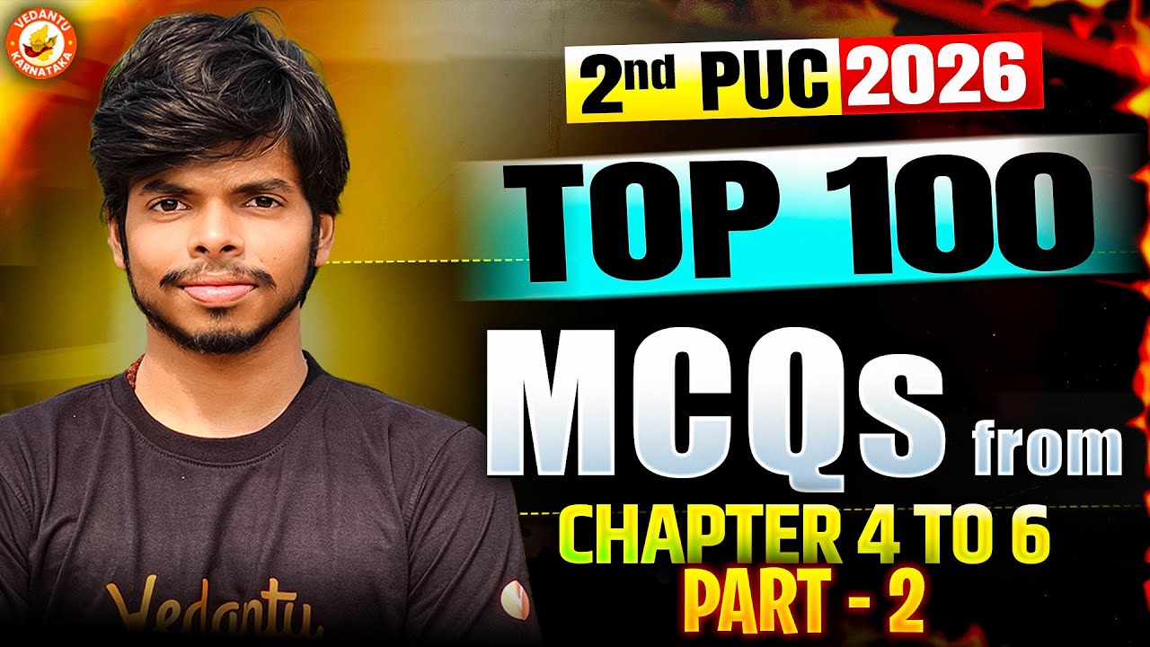 Top 100 Physics MCQs 🔥 Chapters 4–6| part - 2 | 2nd PUC | Shreevatsa Sir
