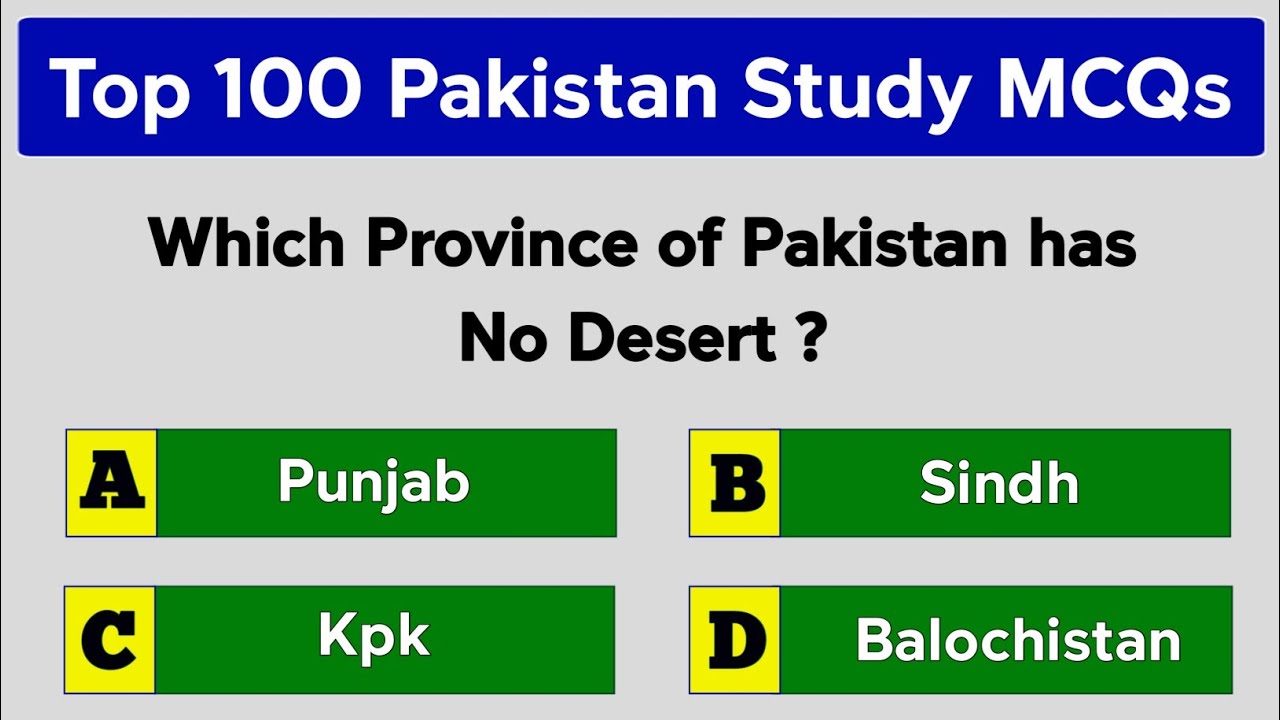 Top 100 Pakistan Study Mcqs for Competitive exams 2024 | #ppsc #asf #sst #iba #nts #fpsc