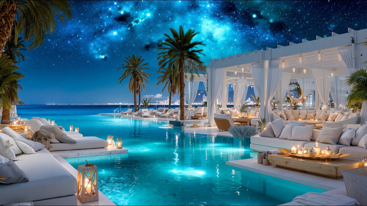 Lounge Chill Night Vibes   Relaxing Ambient Music by the Ocean Pool