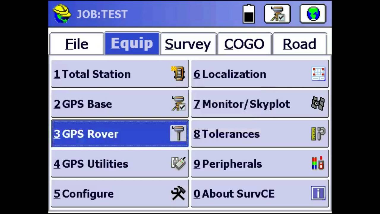 Carlson SurvCE Tutorial: Setting up an S320 Base with an S321+ Rover