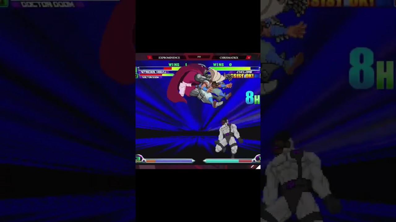MvC2: Matrix - Cyclops Alpha Counter Gene Splice Framekill DHC Hail 58 hit Combo .:8.24.24:.