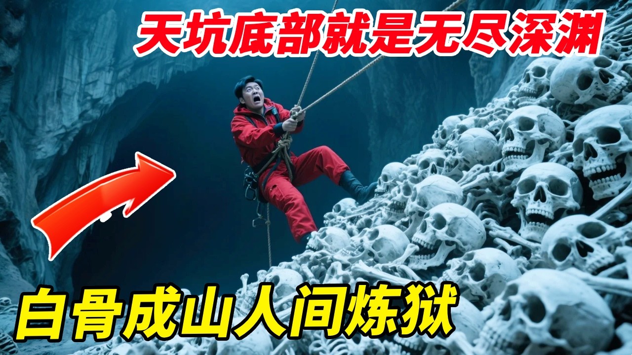 当地村名说这里是无尽深渊，是古代时候的刑场，小伙大胆进入黑暗深渊，底部白骨成山！【户外小北哥】