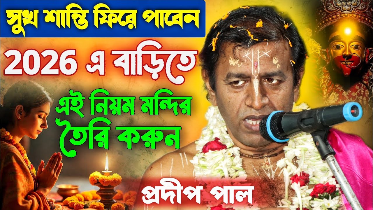 সুখ শান্তি ফিরে পাবেন, 2026 এ বাড়িতে এই নিয়মে মন্দির তৈরি করুন [Pradip Pal Kirtan][Pradeep Pal]