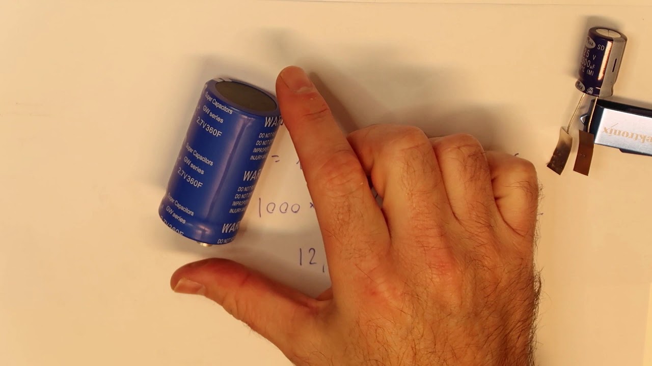 Maxwell and GW Super Capacitors capacity test Vs Battery Capacity