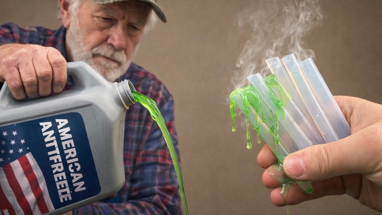 Better than Epoxy Glue! Mix antifreeze and glue stick. Dry welding.
