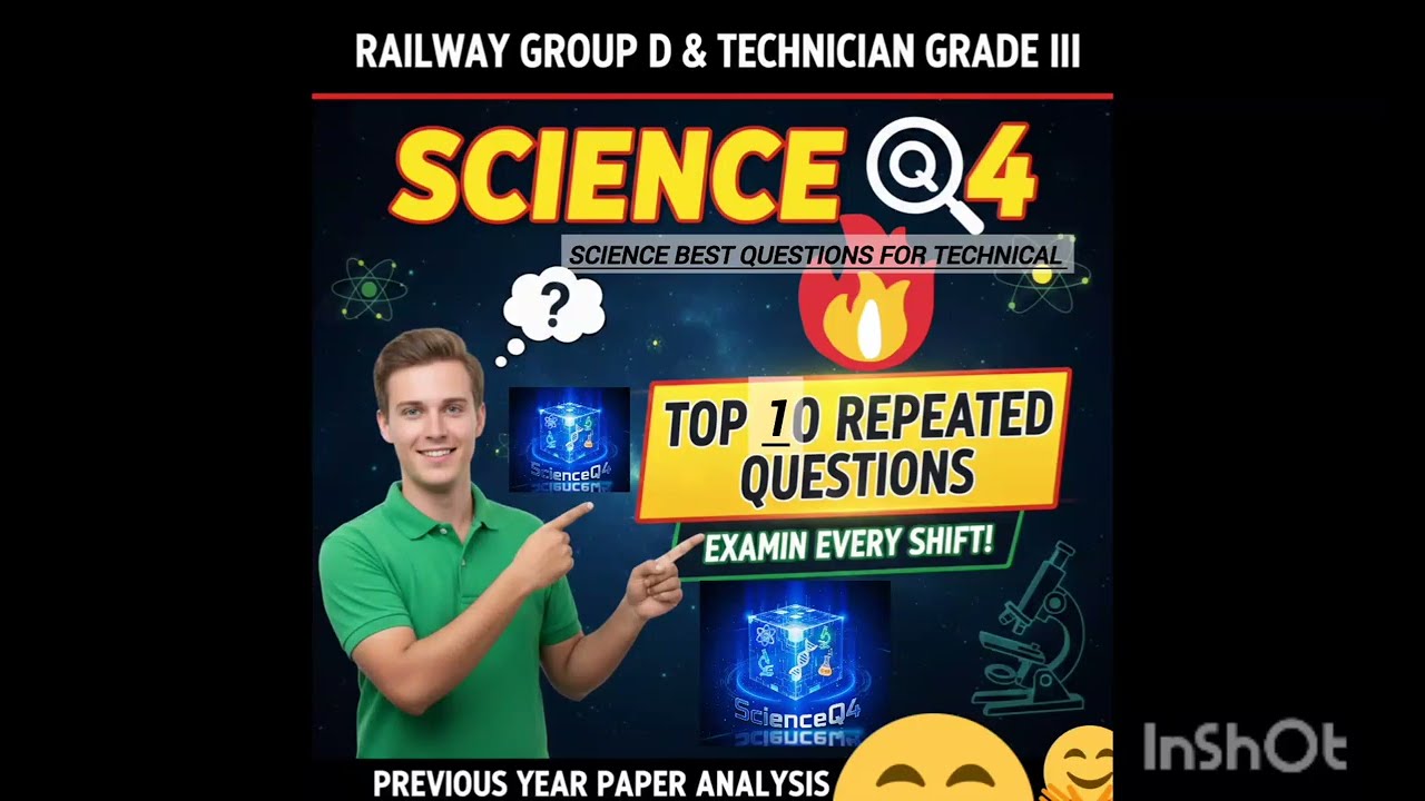 #techniciangrade3 #ScienceQ4 #RailwayGroupD #SciencePYQ #RRBGroupD2026 #RailwayScience #NCERTScience