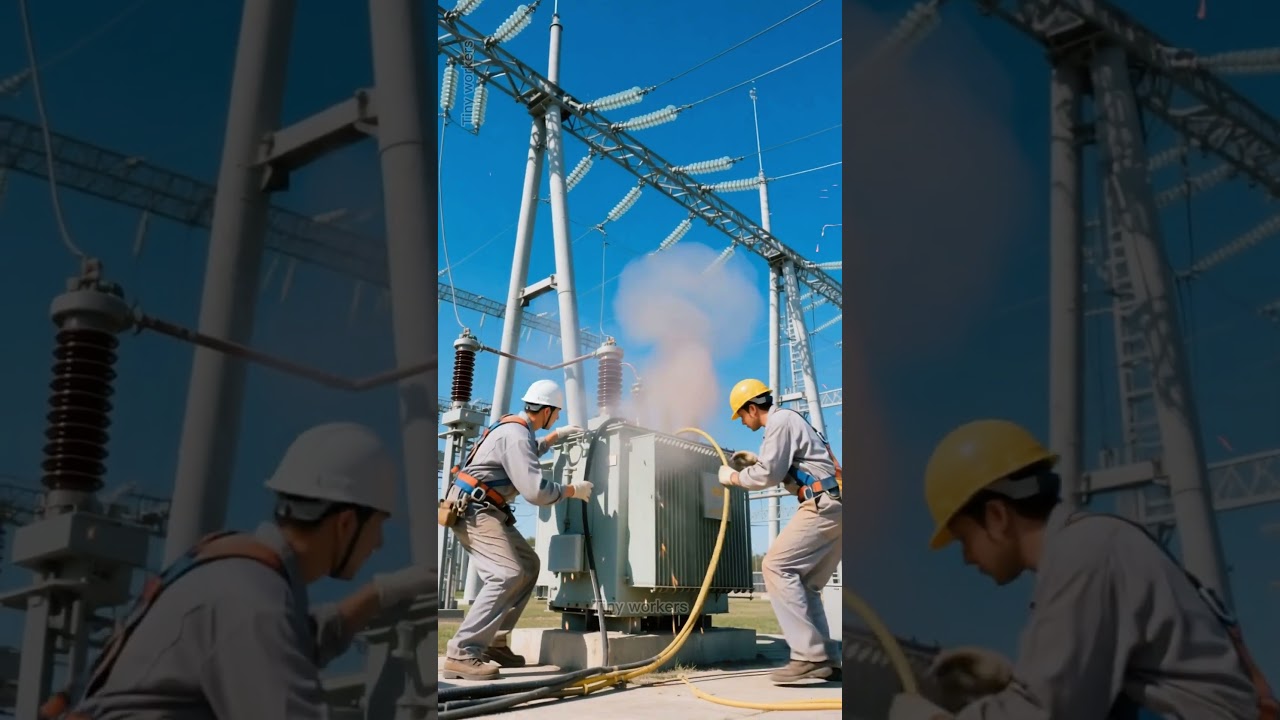 Dangerous Electrical Accident! ⚡ Worker Panics & Runs To Safety 🚨Part-02  