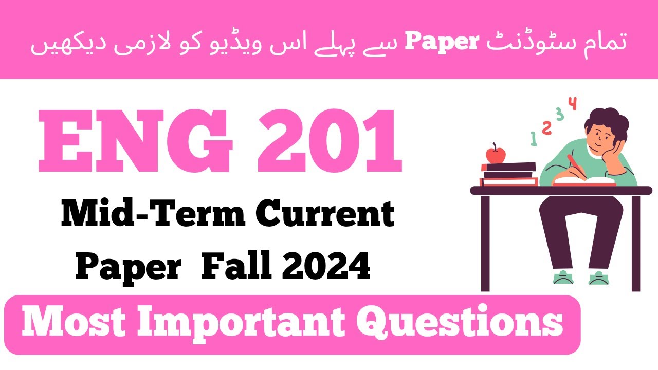 ENG 201 midterm current paper 2024 | Eng 201 midterm preparation 2024 #vu #midterm #2024 #eng201