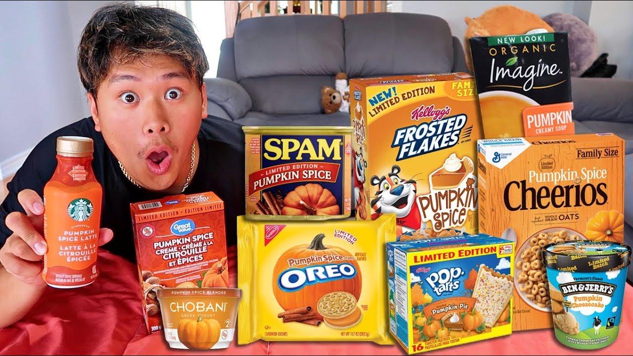 Only Eating PUMPKIN SPICE FOODS for 24 Hours! (IMPOSSIBLE 24 HOUR FOOD CHALLENGE)