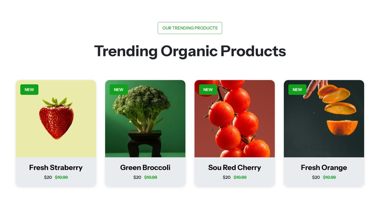 Product Section with HTML CSS Responsive Grid | HTML CSS Product Section @raselcoder
