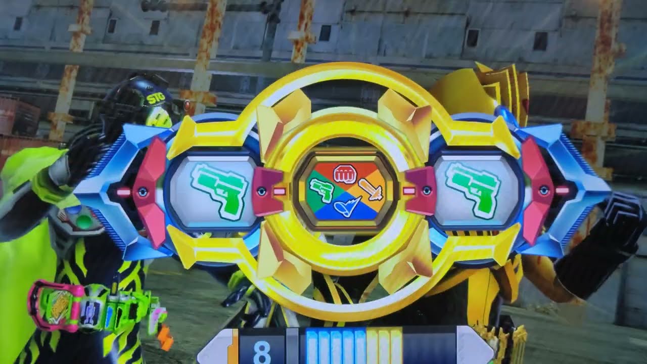 仮面ライダーバトルガンバレジェンズ レジェンド&電王&スナイプ&ライブVSダークキバ&キバ&イクサ&サガ【敗北】