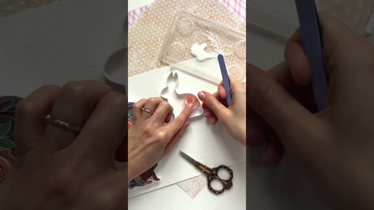 Bunny 🐰 #quilling #christmas