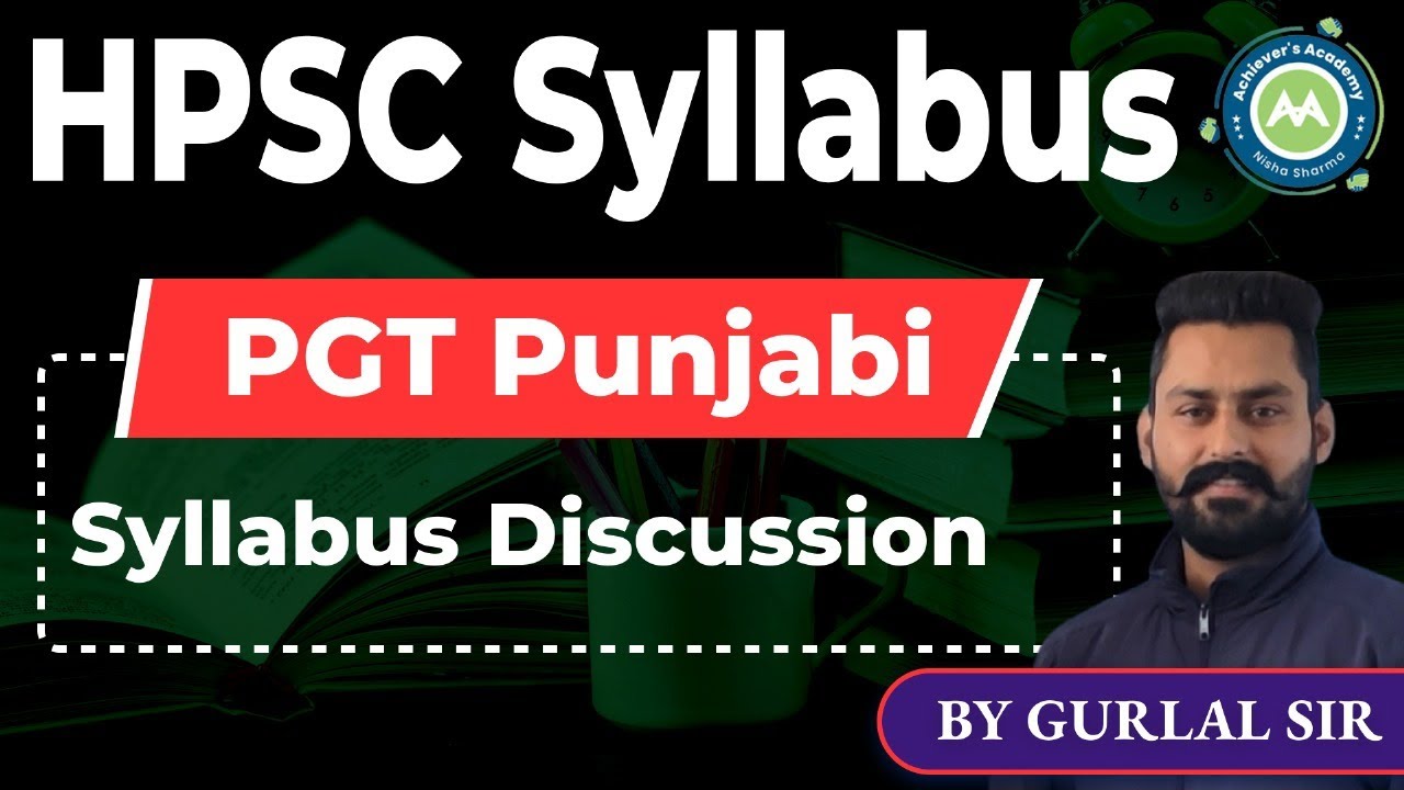 Hpsc Pgt Punjabi Screening Syllabus By Gurpal Sir