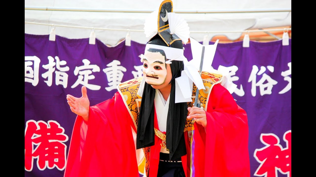 【松尾明神】落合ふれあい公園朝市 備中神楽【岡山県神社庁所属 成羽社中】10/12