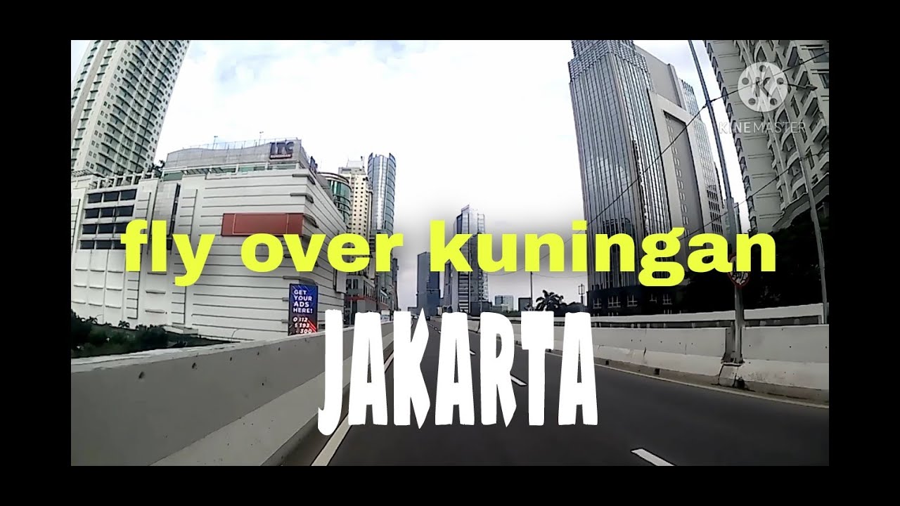 perjalanan melalui jalan layang/flyover kuningan jakarta