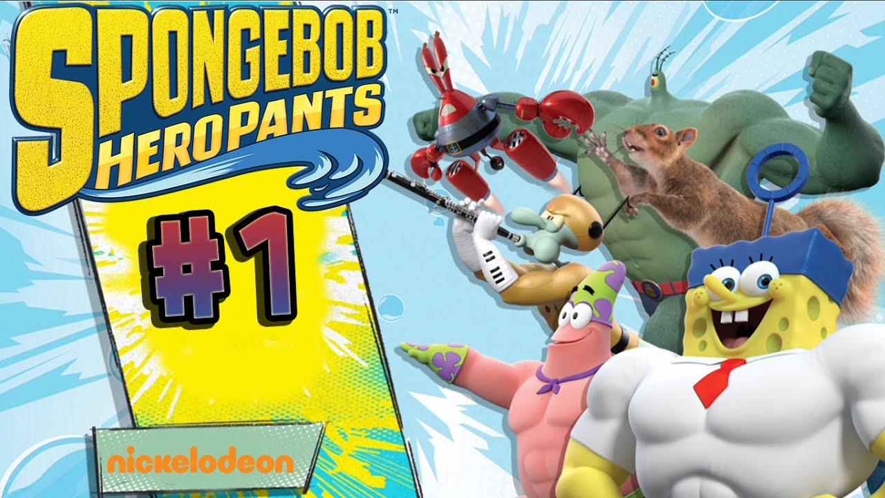 SpongeBob HeroPants - Walkthrough - Part 1 - Level 1 [HD]