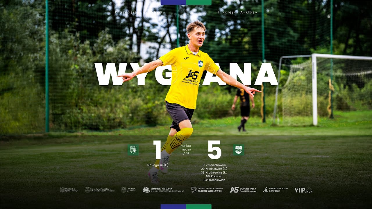 A&ndash;Klasa | GUKS Krasnosielc 1&ndash;5 Wkra Cieksyn (skr&oacute;t meczu)