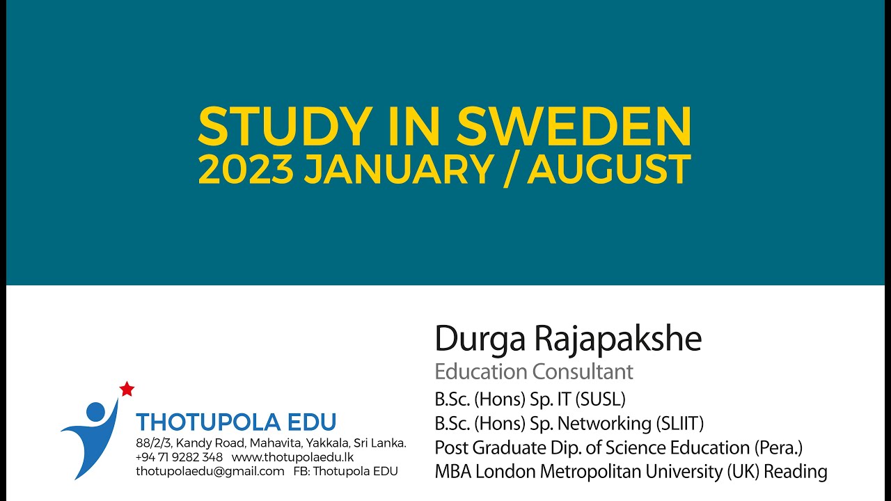 Study in Sweden - Thotupola EDU