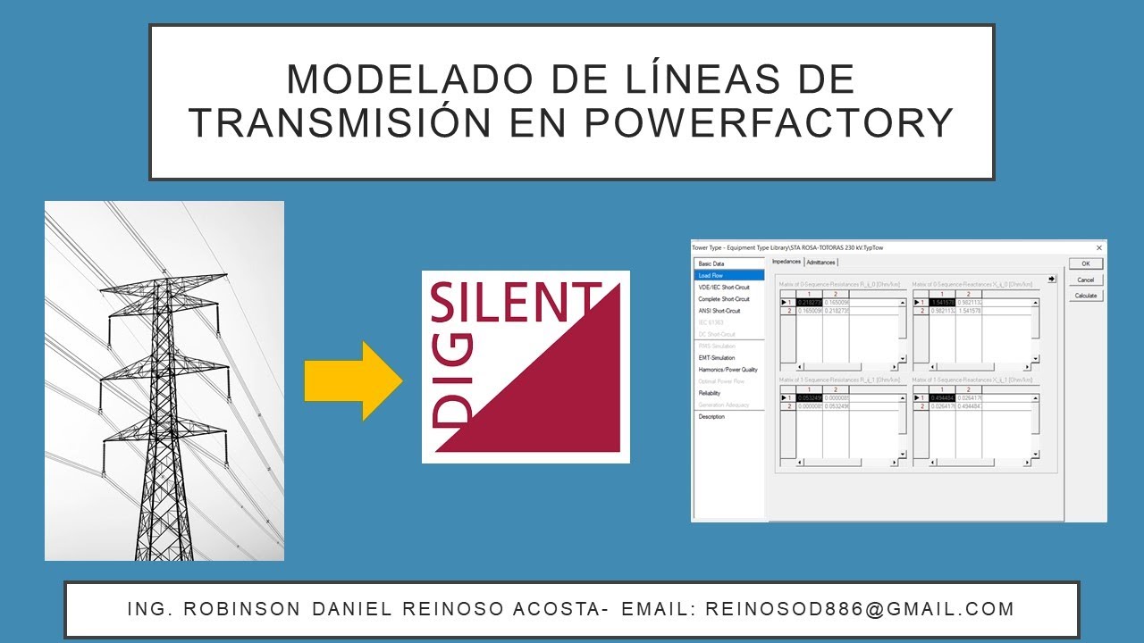Modelado de Líneas de Tranmisión en PowerFactory
