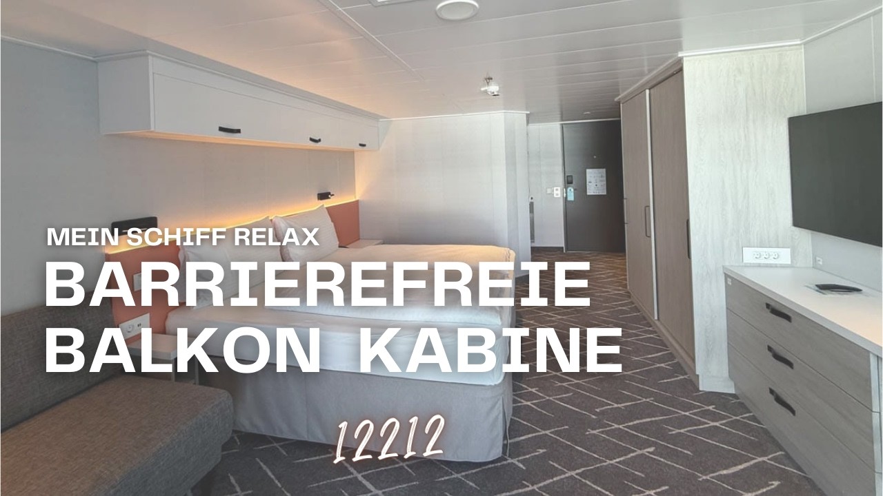 Roomtour Mein Schiff Relax: barrierefreie Balkonkabine 12212 (Kategorie B)