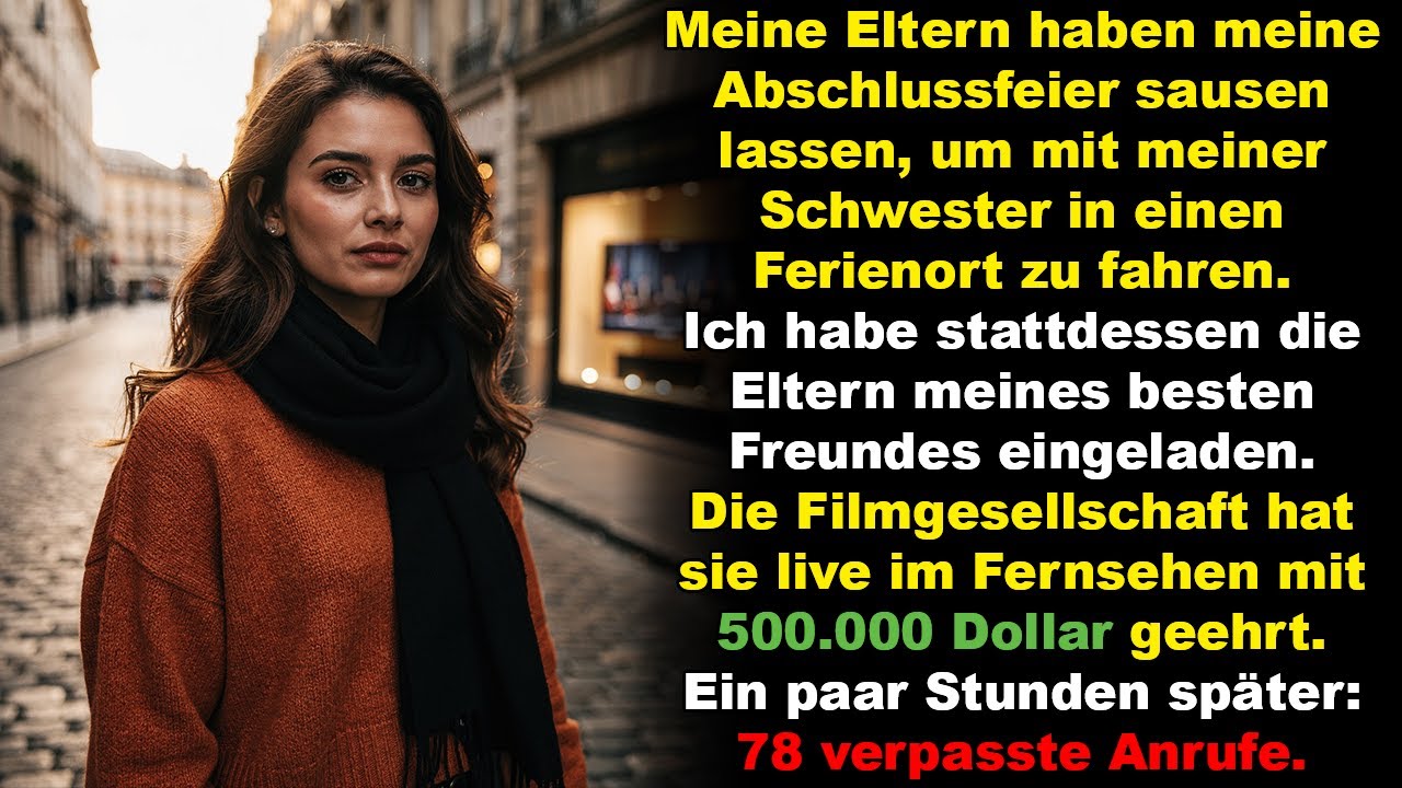 Meine Eltern haben meine Abschlussfeier geschwänzt, um mit meiner Schwester in einen Ferienort zu …