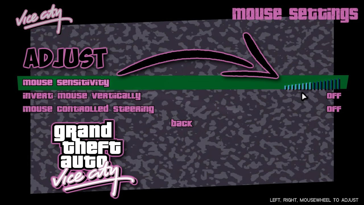 GTA Vice City Mouse Settings | Adjust Mouse Sensitivity GTA Vice City | Fix Mouse Sensitivity GTA VC