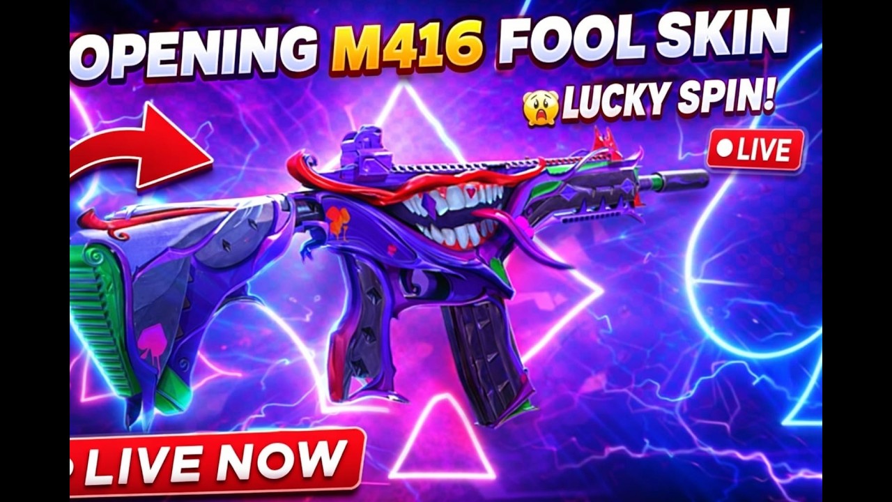 🔥 Opening M416 Fool Skin LIVE in BGMI | Lucky Spin Madness