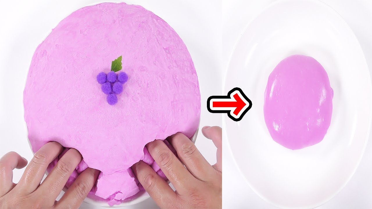 【DIY】触れば触るほど小さくなるスライムの作り方【slime ASMR】