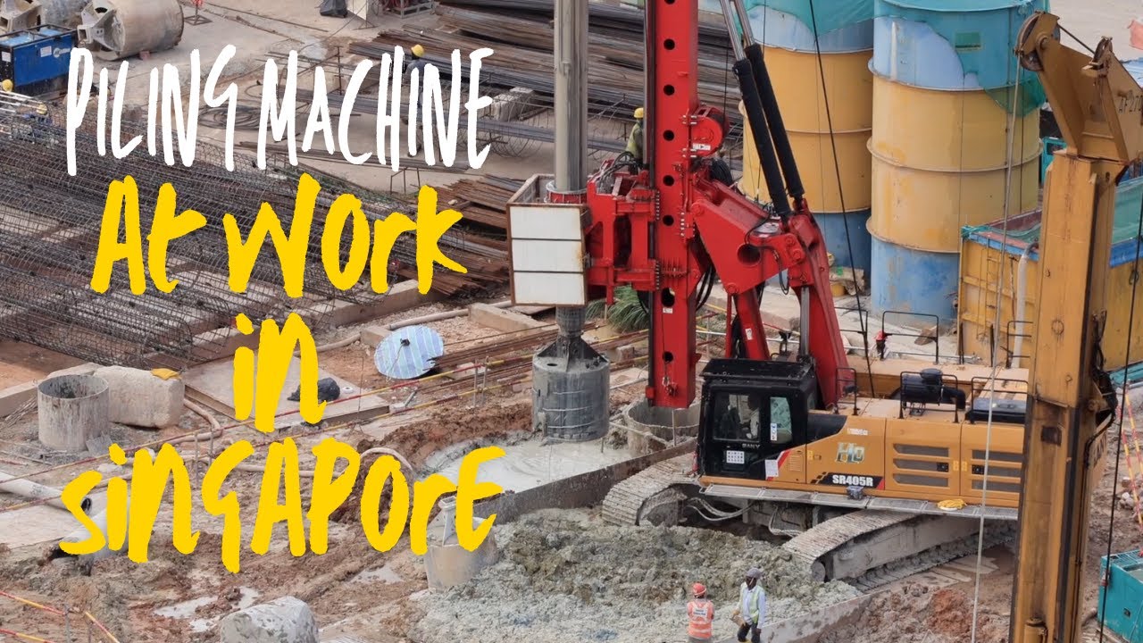 Piling Construction of Hi-Rise Housing in Singapore | Hydraulic Piling Rigs In Action
