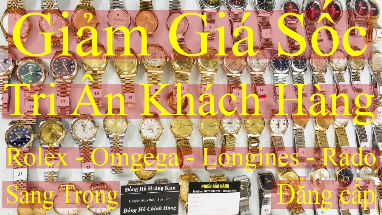 Giảm Giá Đồng Hồ Thụy Sĩ Omega - Longines - Rado - Rolex