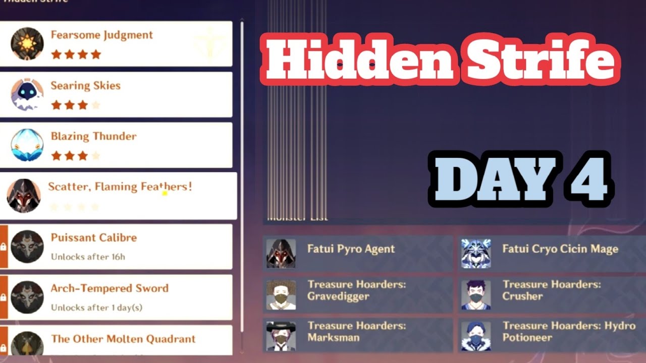 Scatter, Flaming Feathers | Hidden Strife | Day 4 | Genshin Impact 2.8 Event Guide
