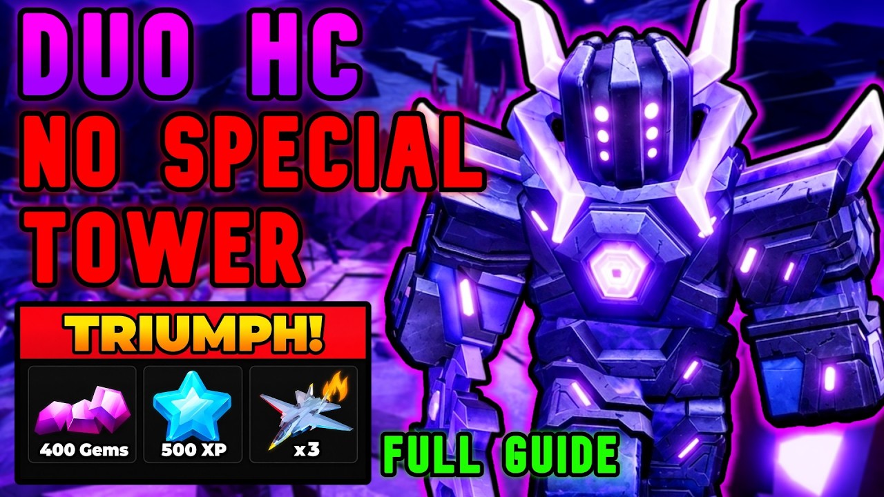 DUO Hardcore Triumph NO SPECIAL TOWER - Full Guide | Tower Defense Simulator TDS